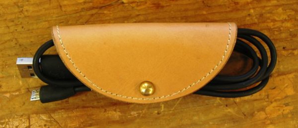 Cord Taco with Solid Brass Button Closure